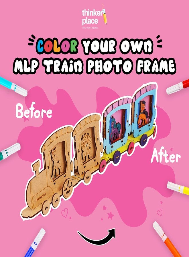 ThinkerPlace My Little Pony DIY Mini Train Photo Frame by ThinkerPlace | Interactive Learning Educational | Perfect Birthday & Return Gift | STEM 3D Puzzle for 3, 4, 5+ Year Boys & Girls - Image 2